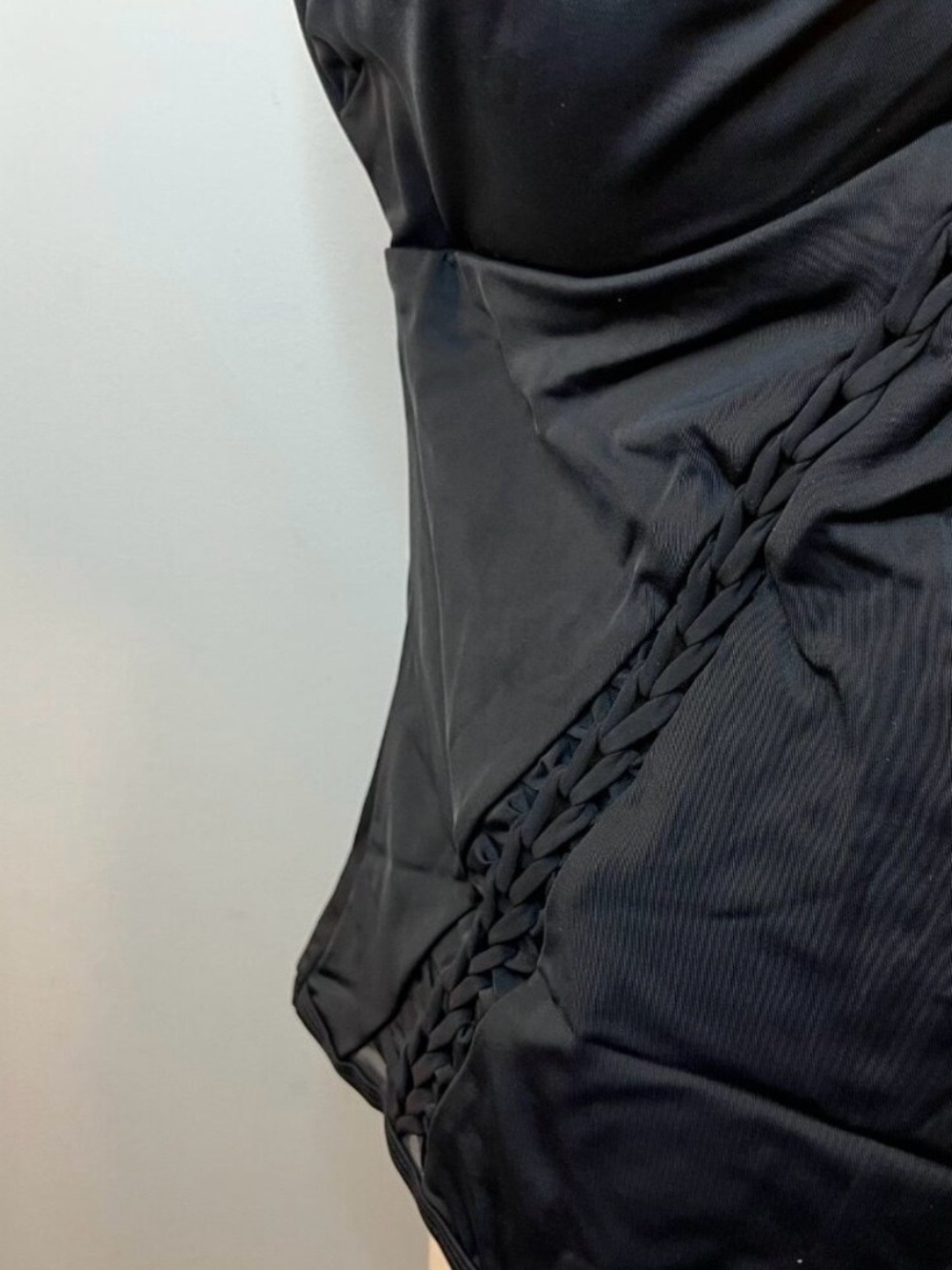🖤Swimsuits for all Black One-Piece Swimsuit with Braided Detail NWT🖤 - Picture 3 of 6